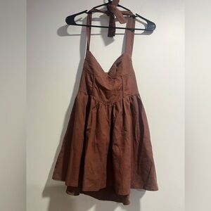PRINCESS POLLY Lyle mini dress in brown